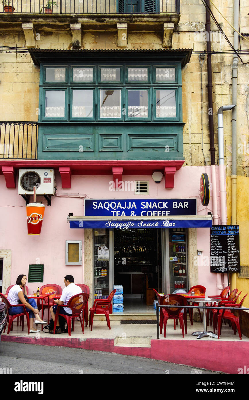 Snack Imim Rabat people sitting outdoor at an Snack Bar in Rabat , Malta Stock Photo - Alamy