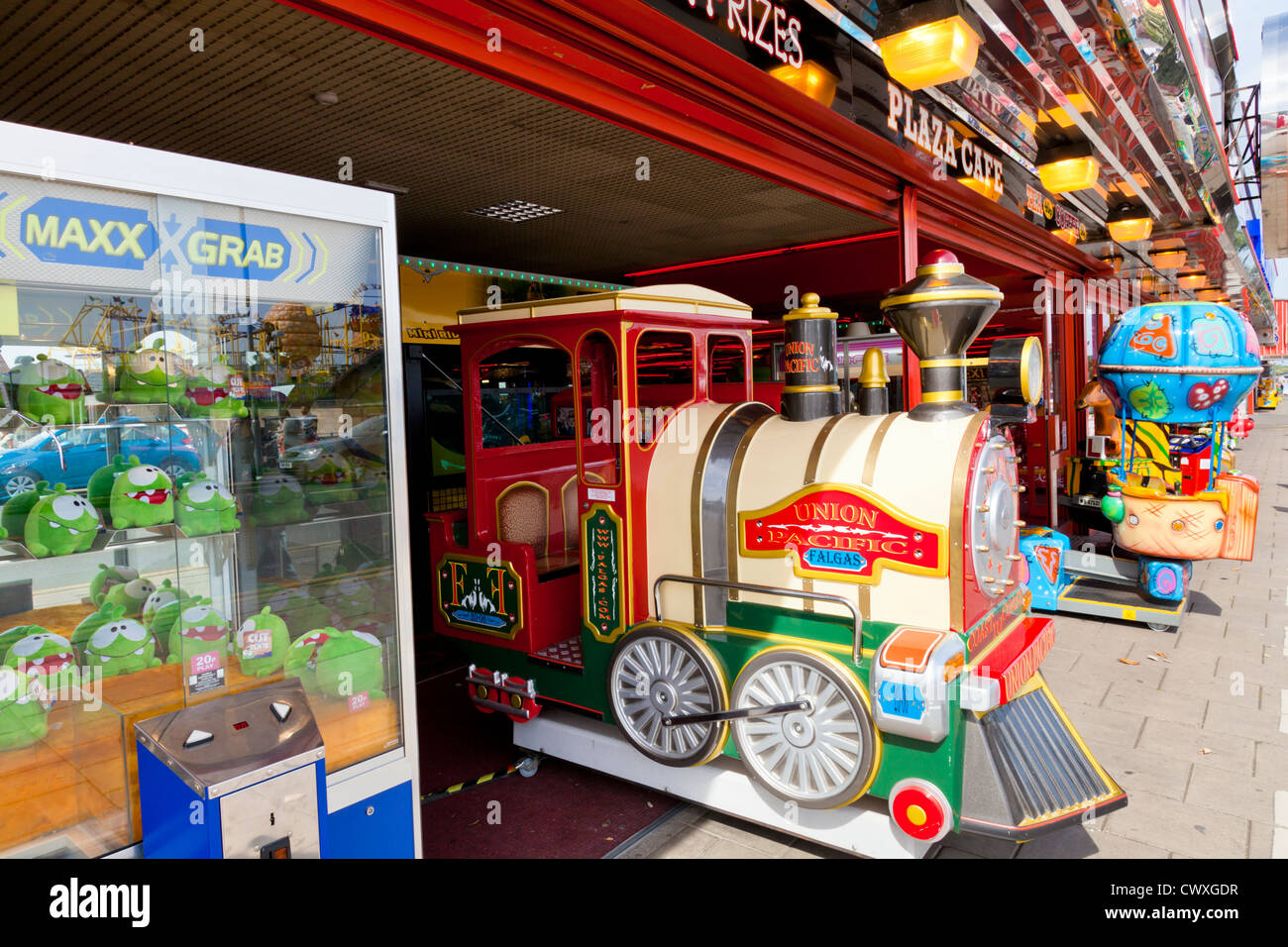 Amusement arcade on Skegness seafront, Lincolnshire, England, UK Stock Photo