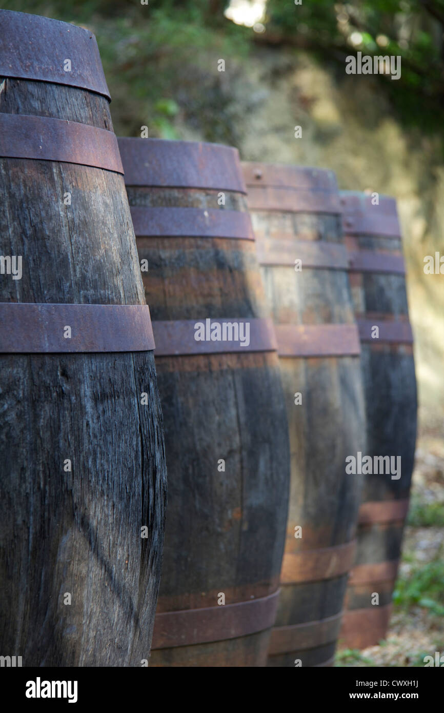 Wooden Beer Barrels Stock Photo Alamy