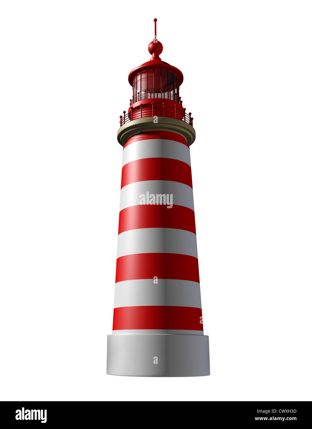 Lighthouse on a white background as a beacon of hope and strategic ...