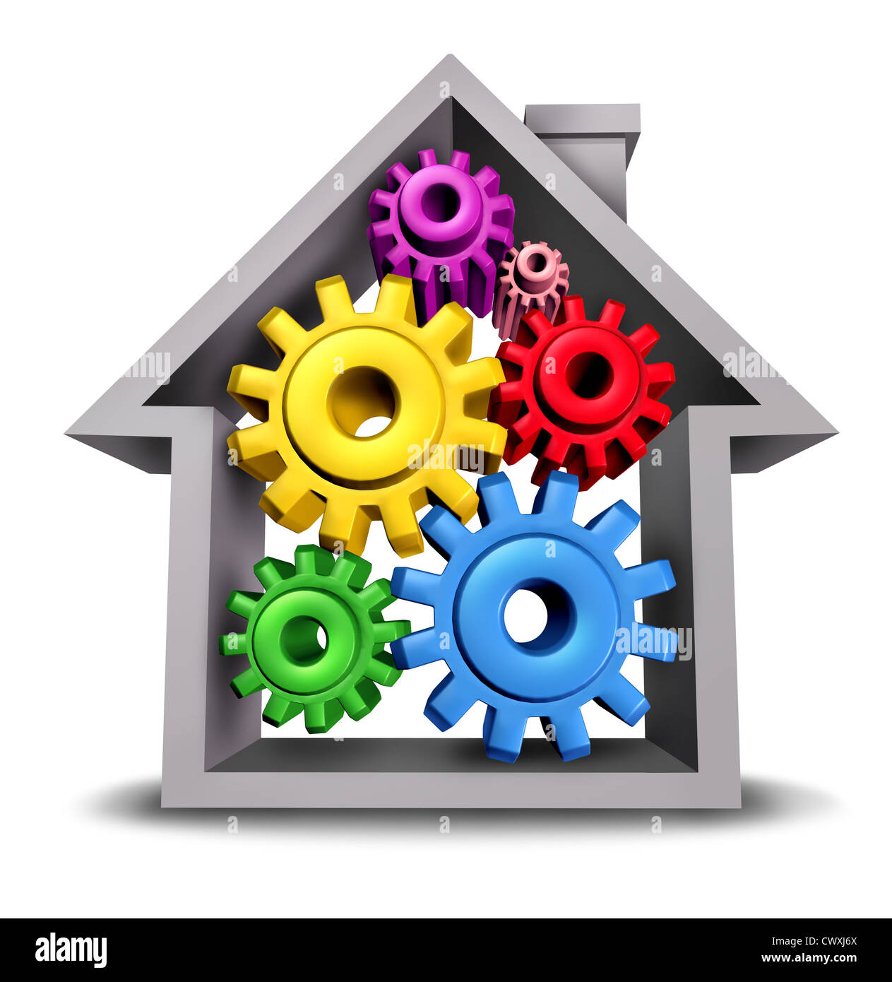 Housing Business and home economics represented by a house icon with