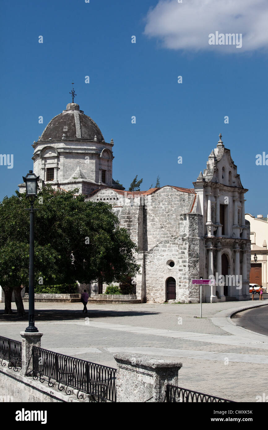 Beautiful old church in Havana, the Iglesia San Francisco de Paula. Stock Photo