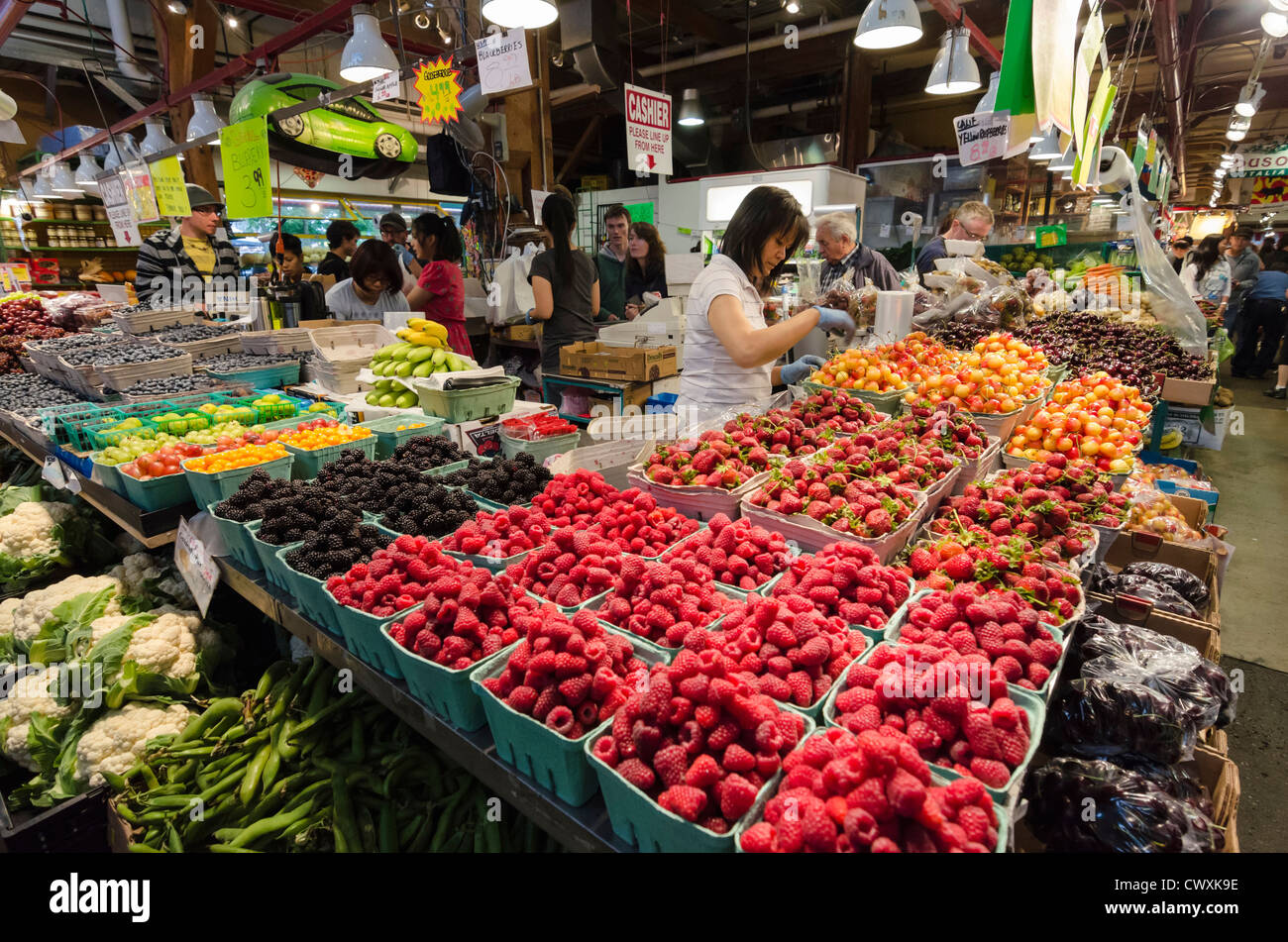 Granville Island market, Vancouver, Canada Stock Photo Alamy