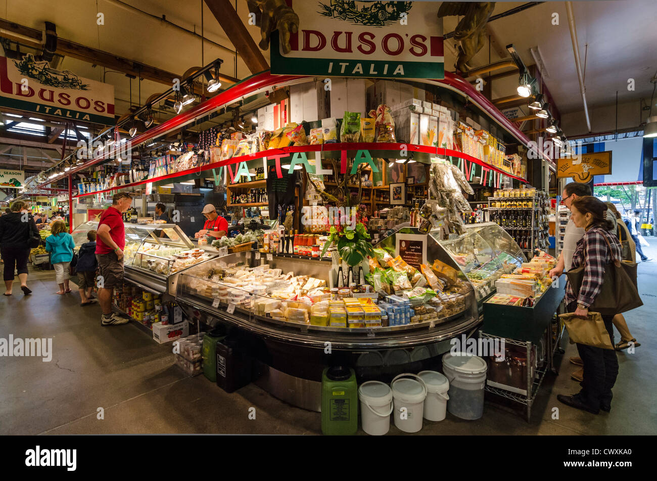 Vancouver, Canada, inside Granville Island Market Stock Photo