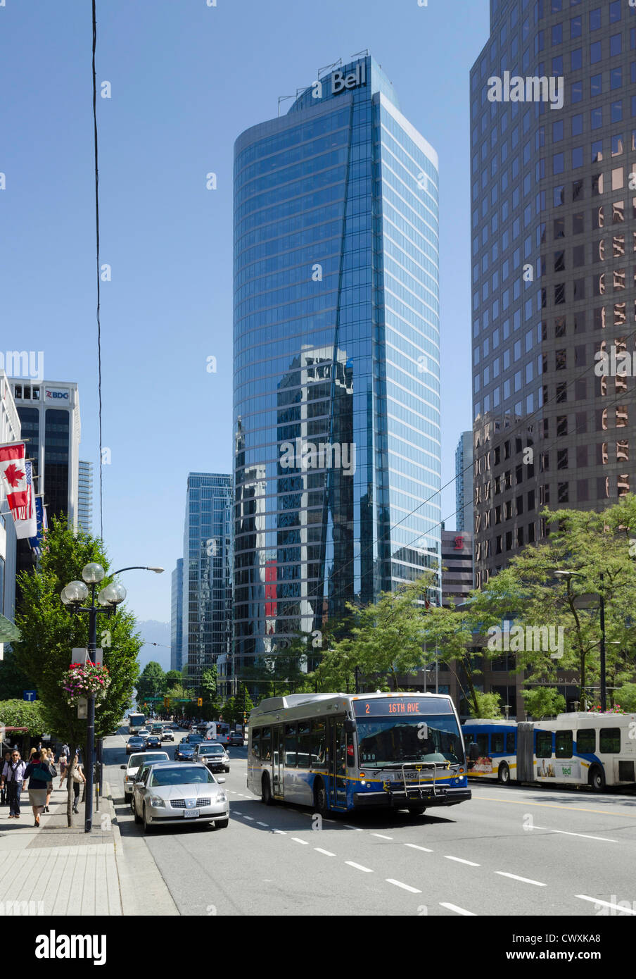 Downtown City Vancouver Canada In The Inner City Centre Stock Photo Alamy