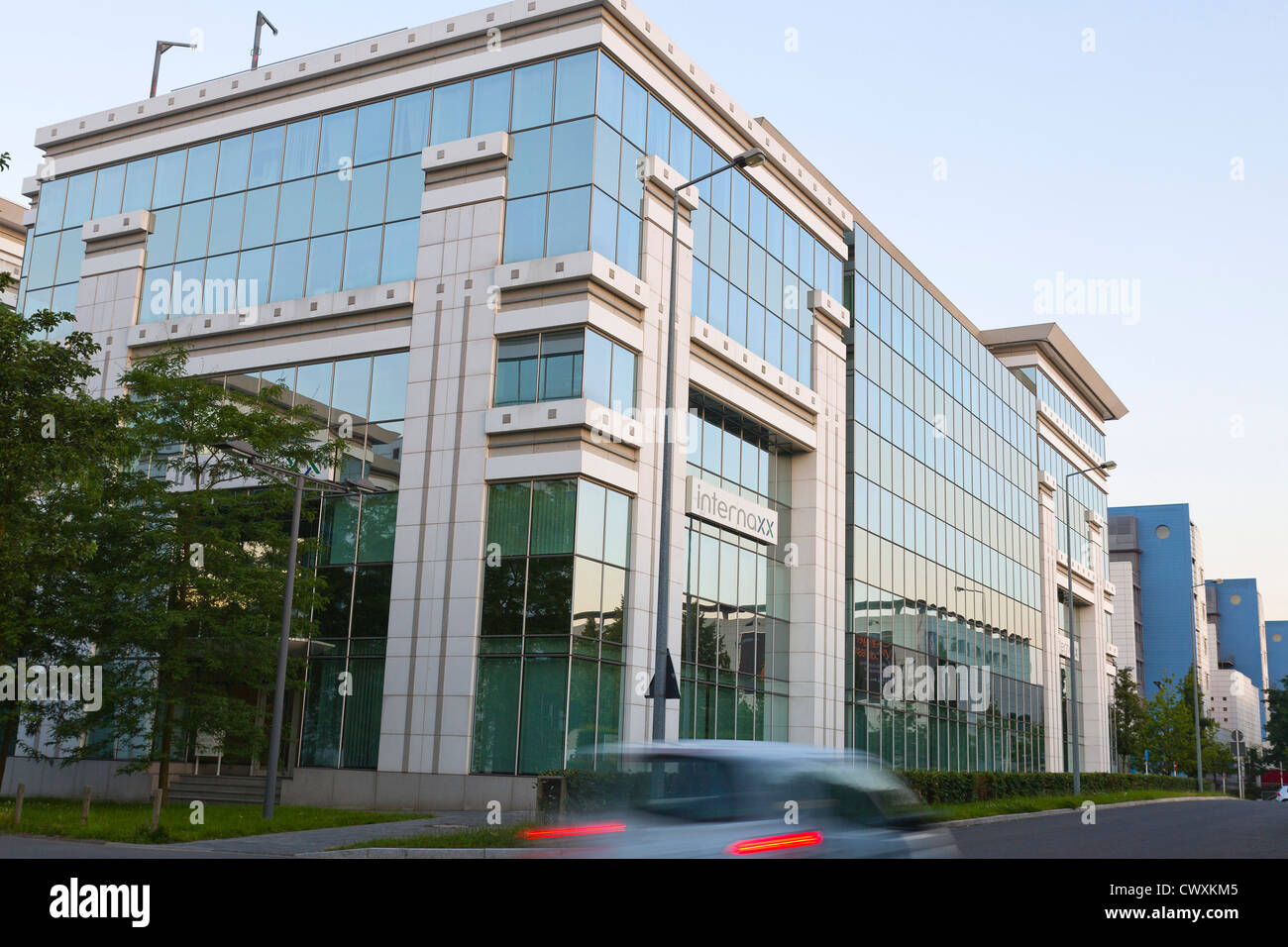 Luxembourg City - The building of Internet Broker and Bank Internaxx on  Kirchberg Stock Photo - Alamy