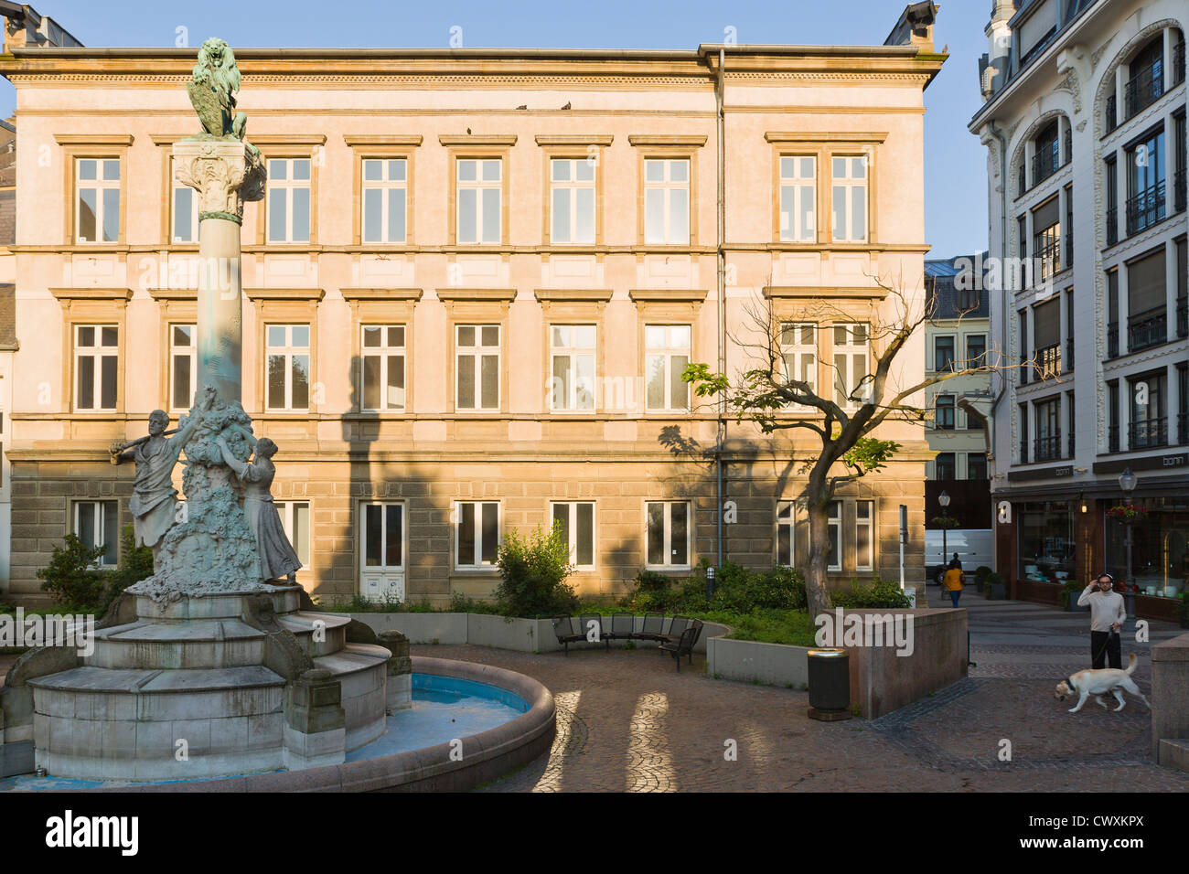 Luxembourg City - Dicks Lentz Monument on Jan Pallach Square Stock Photo -  Alamy
