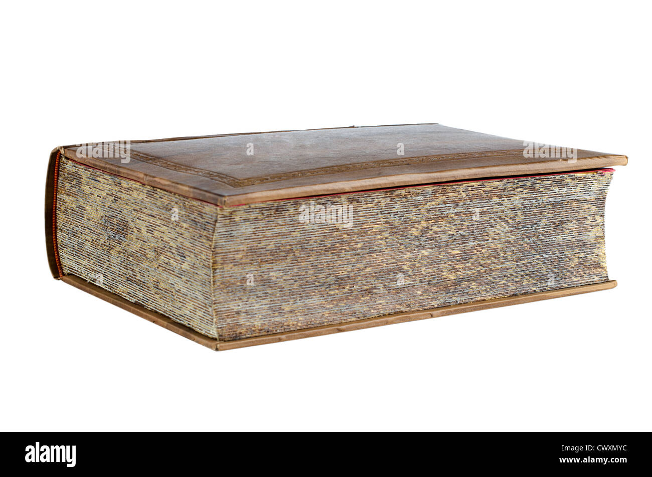 Old book isolated on a white background Stock Photo - Alamy
