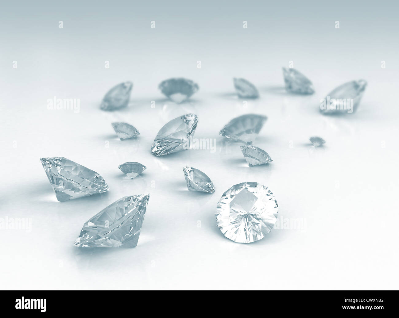 Brilliant diamonds slight depth of field Stock Photo Alamy