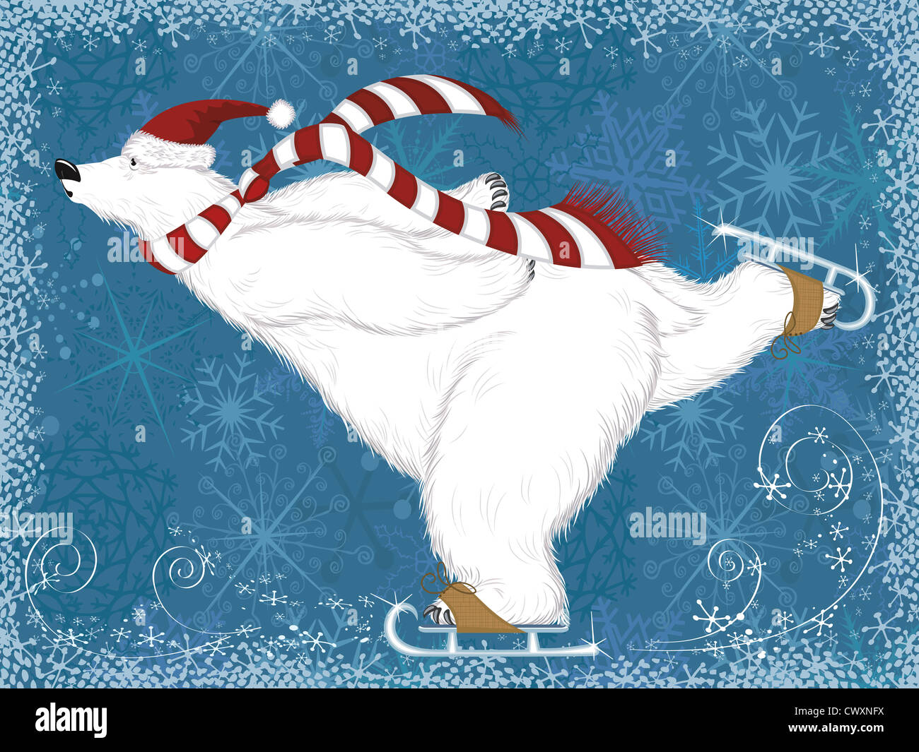 Polar Bear Skating Stock Photo Alamy