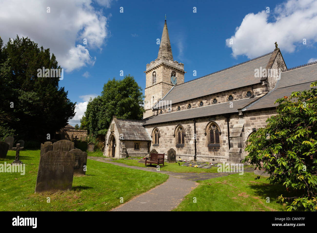 The Parish Church of Saint Ricarius in Aberford. Stock Photo