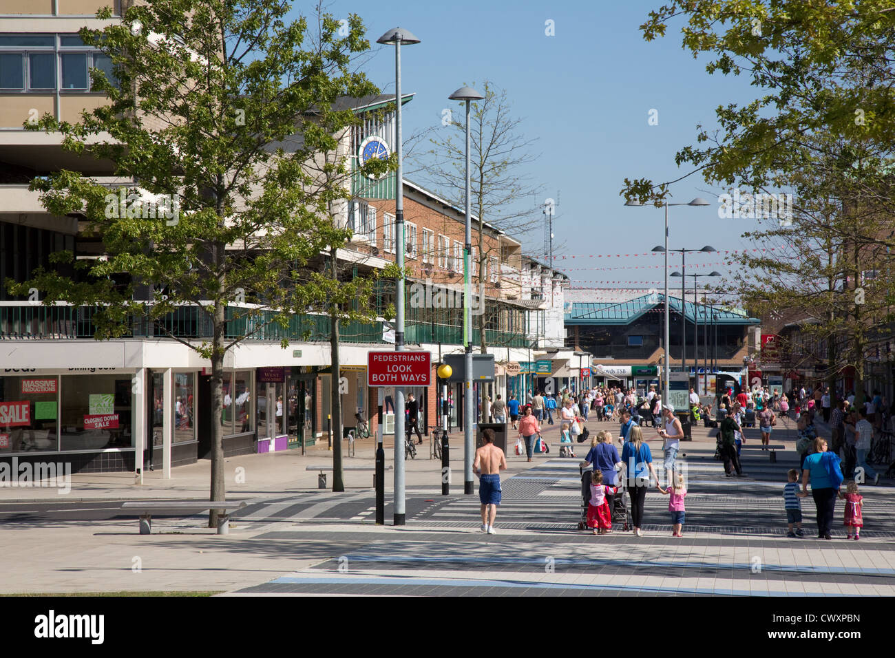 Regeneration in Corby town centre Stock Photo Alamy