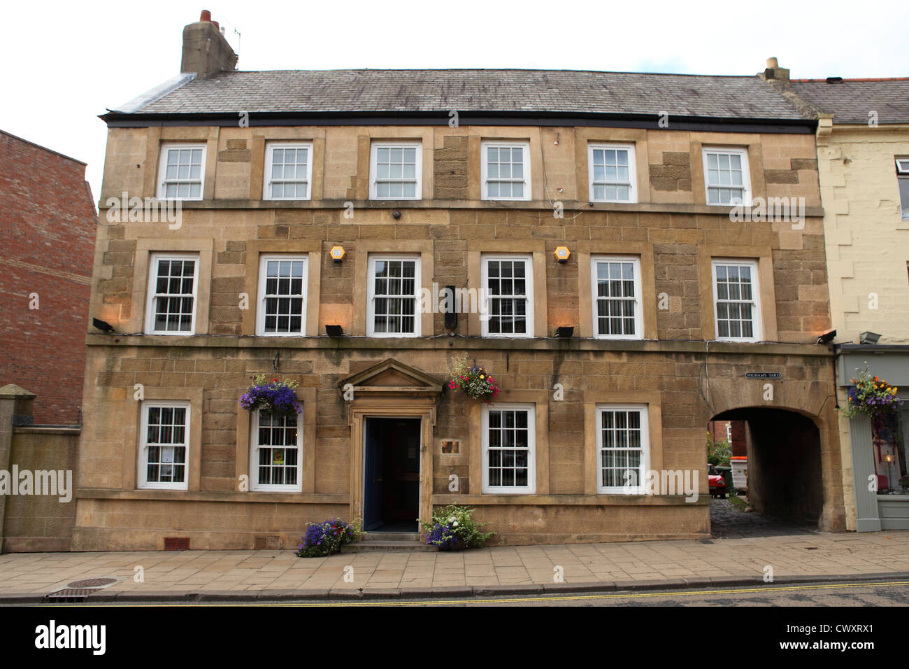 Georgian Grade II listed building in Newgate Street, Morpeth, Northumberland, England. Stock Photo