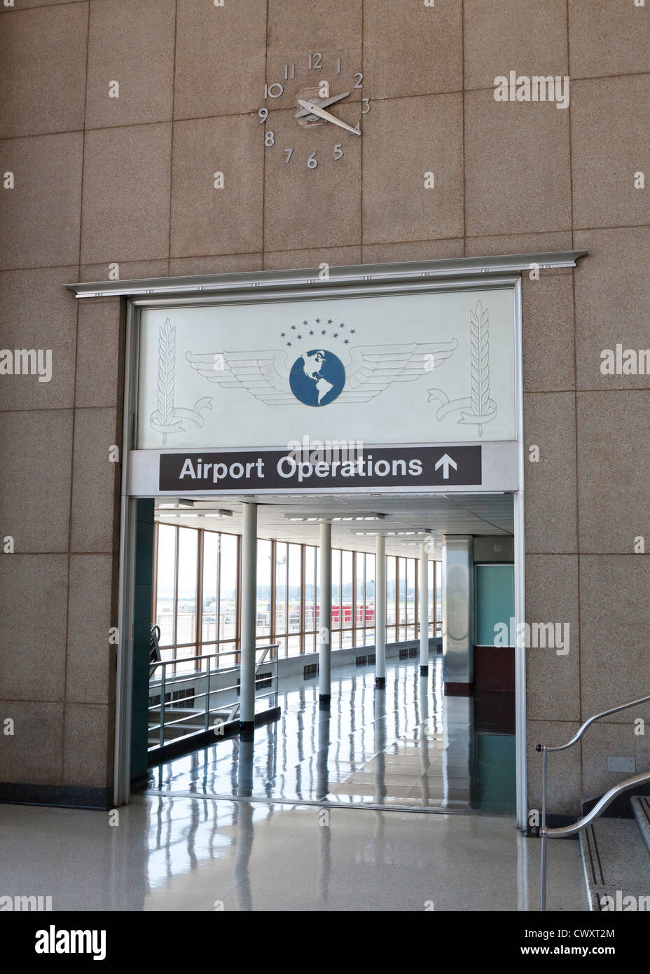 Airport Operations entrance at DCA Stock Photo