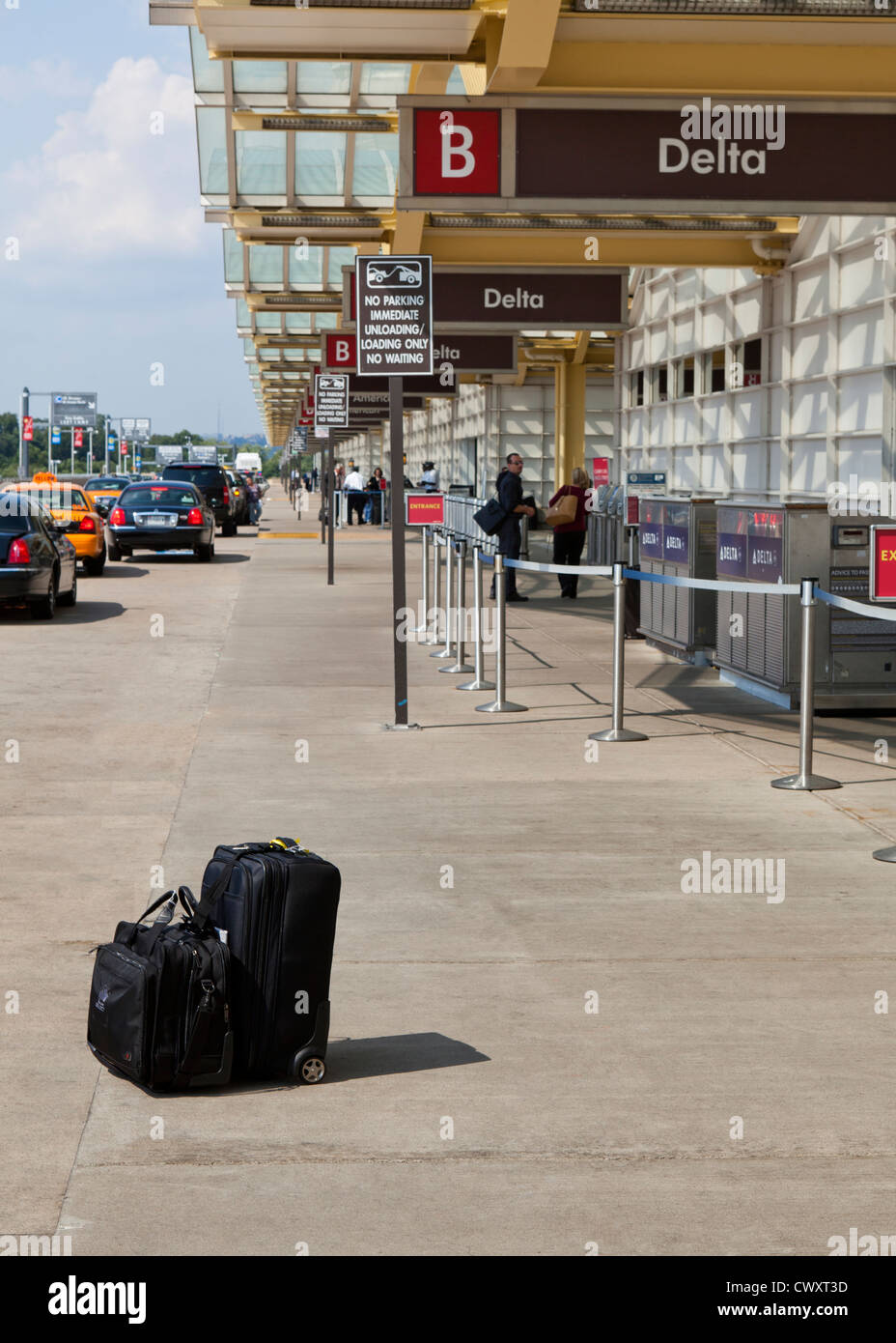 Unattended luggage at airport Stock Photo Alamy