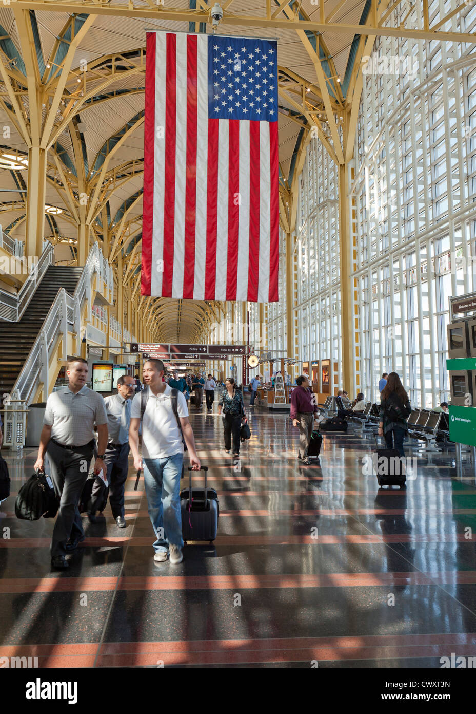 Ronald Reagan National Airport terminal interior Stock Photo