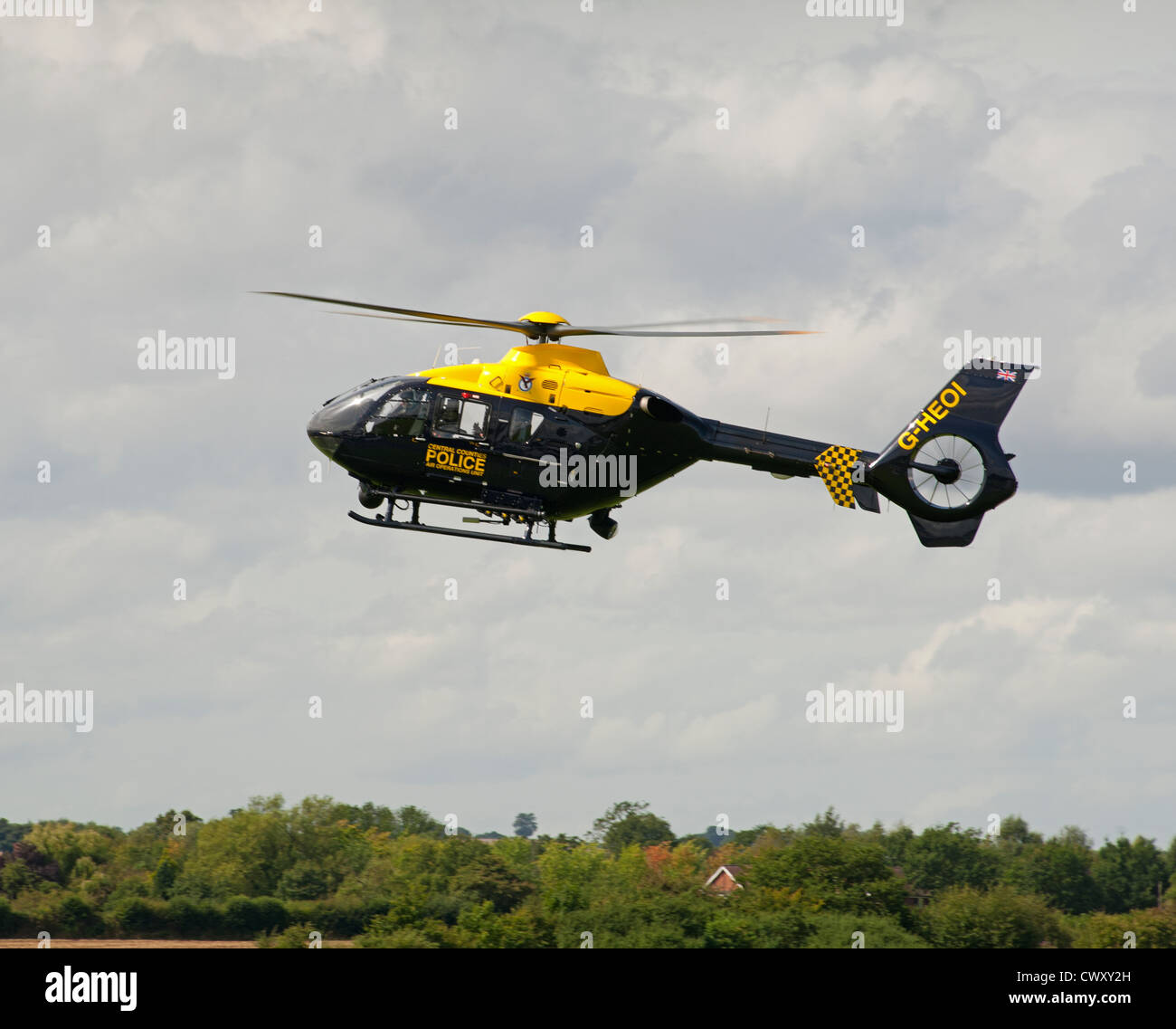 Eurocopter EC135P2, G-HEOI, operated by West Mercia and Staffordshire Police Wolverhamptom.  SCO 8370 Stock Photo