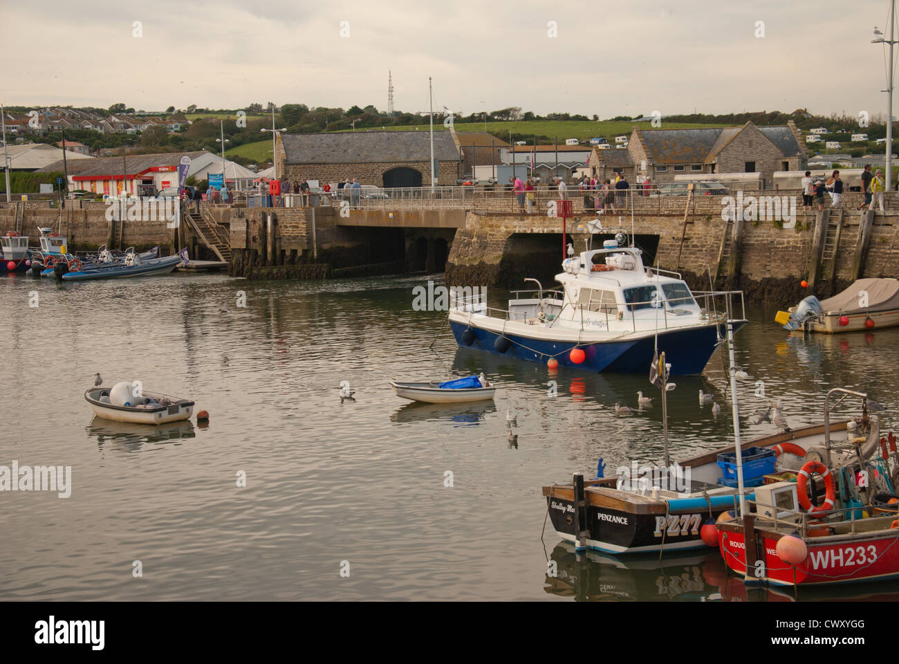 west bay harbour fishing boats Stock Photo - Alamy