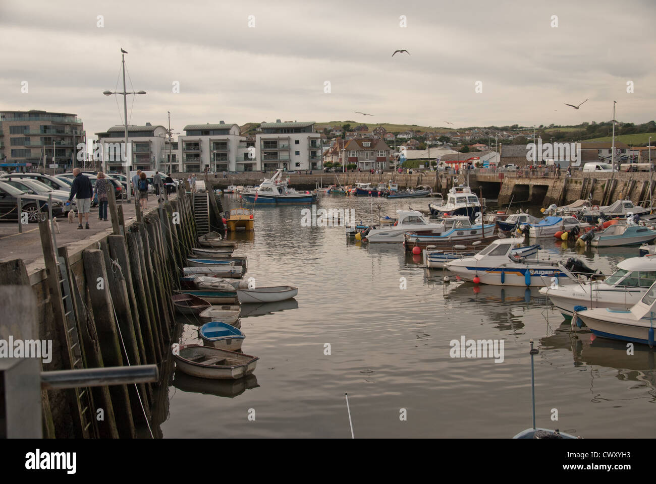west bay harbour fishing boats Stock Photo - Alamy
