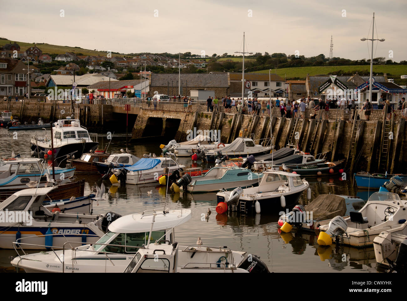 west bay harbour fishing boats Stock Photo - Alamy