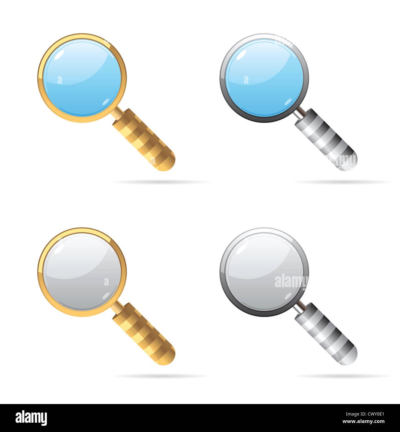 Icons for magnifying glass Stock Photo Alamy