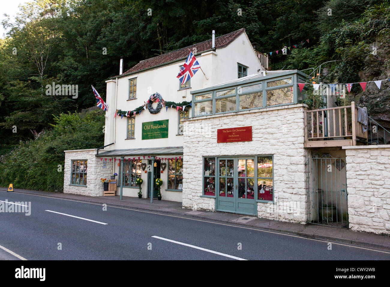 old rowlands gift shop in cheddar, somerset Stock Photo Alamy