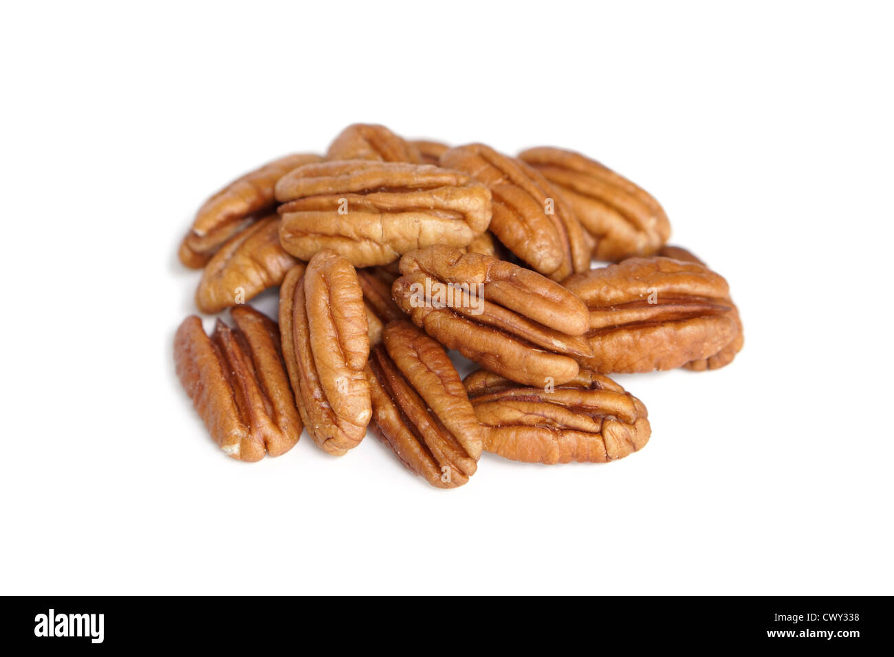 Pecan Nuts, Pecans, Halves Stock Photo