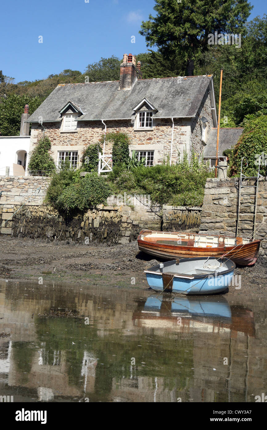 Port Navas Helford River Cornwall England UK GB Stock Photo Alamy