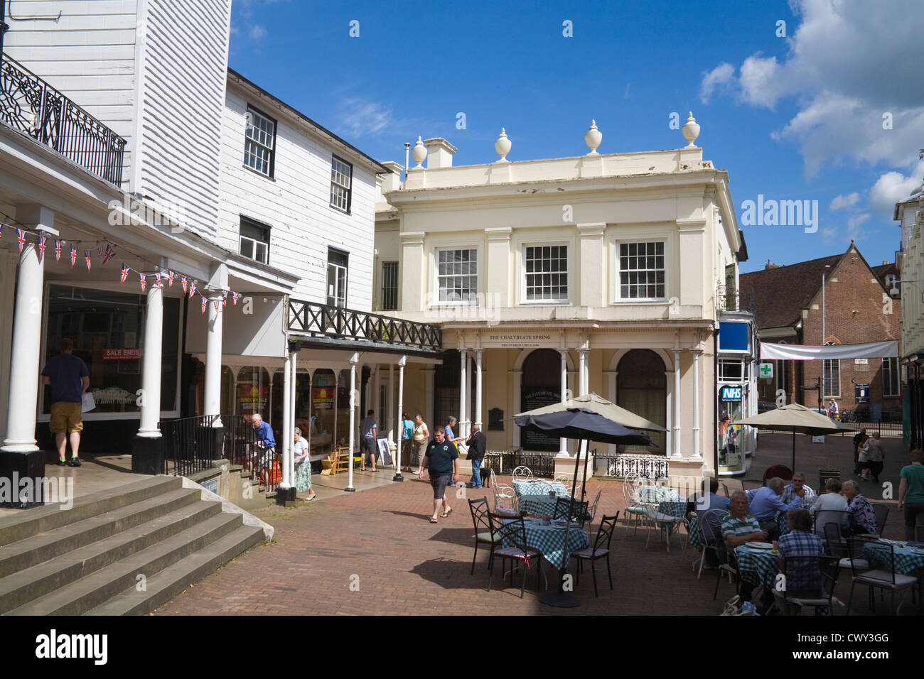 Royal Tunbridge Wells Kent England UK The Chalybeate Spring discovered 1606 in The Square of The Pantiles area Stock Photo