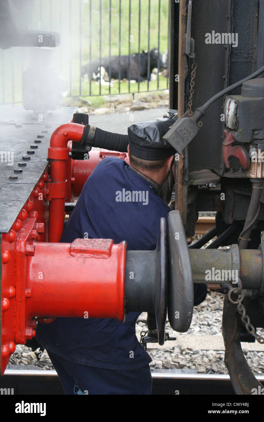 Rail coupling steam train hires stock photography and