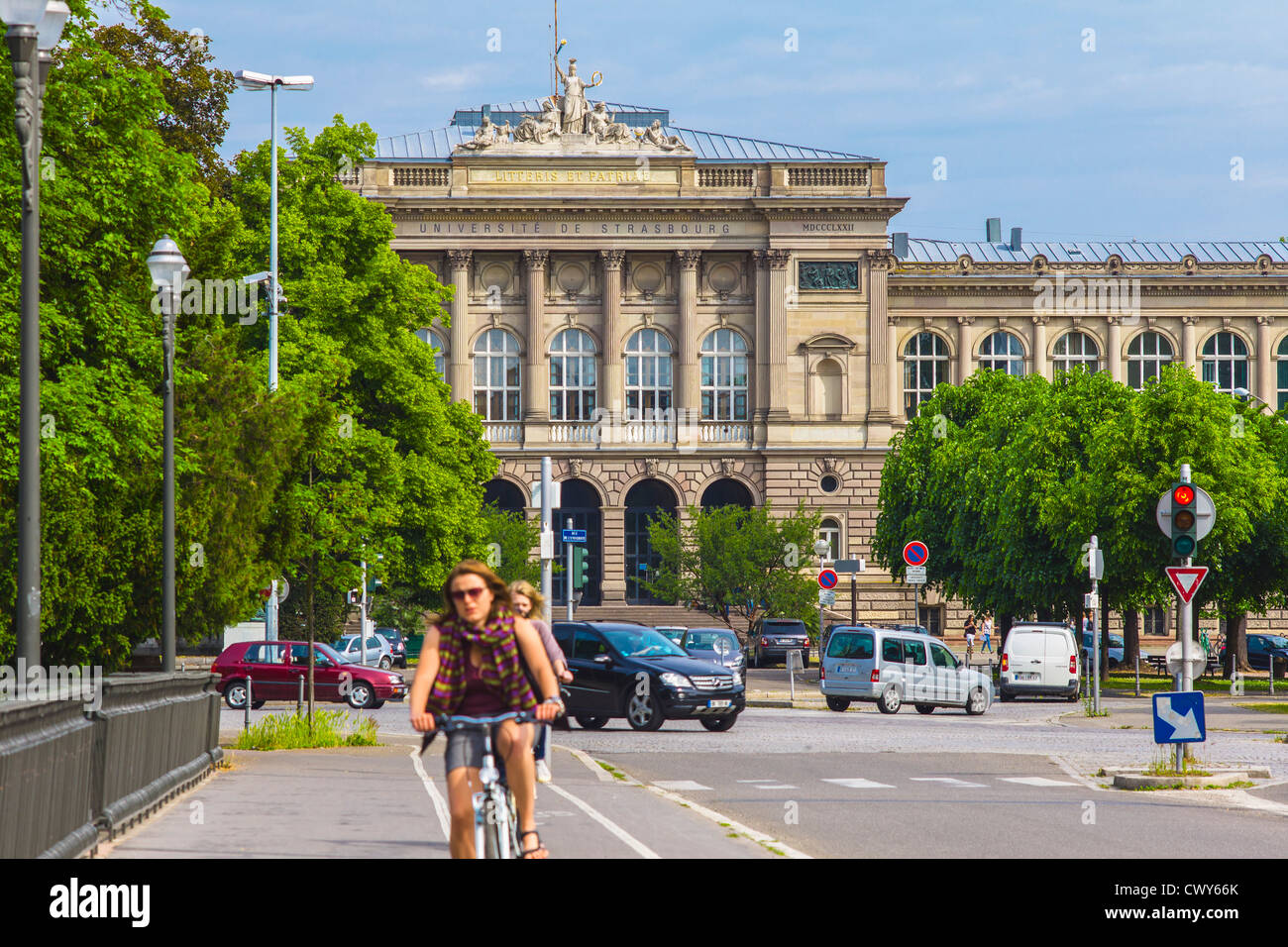 Palais Universitaire university building, Strasbourg, Alsace, France Stock Photo