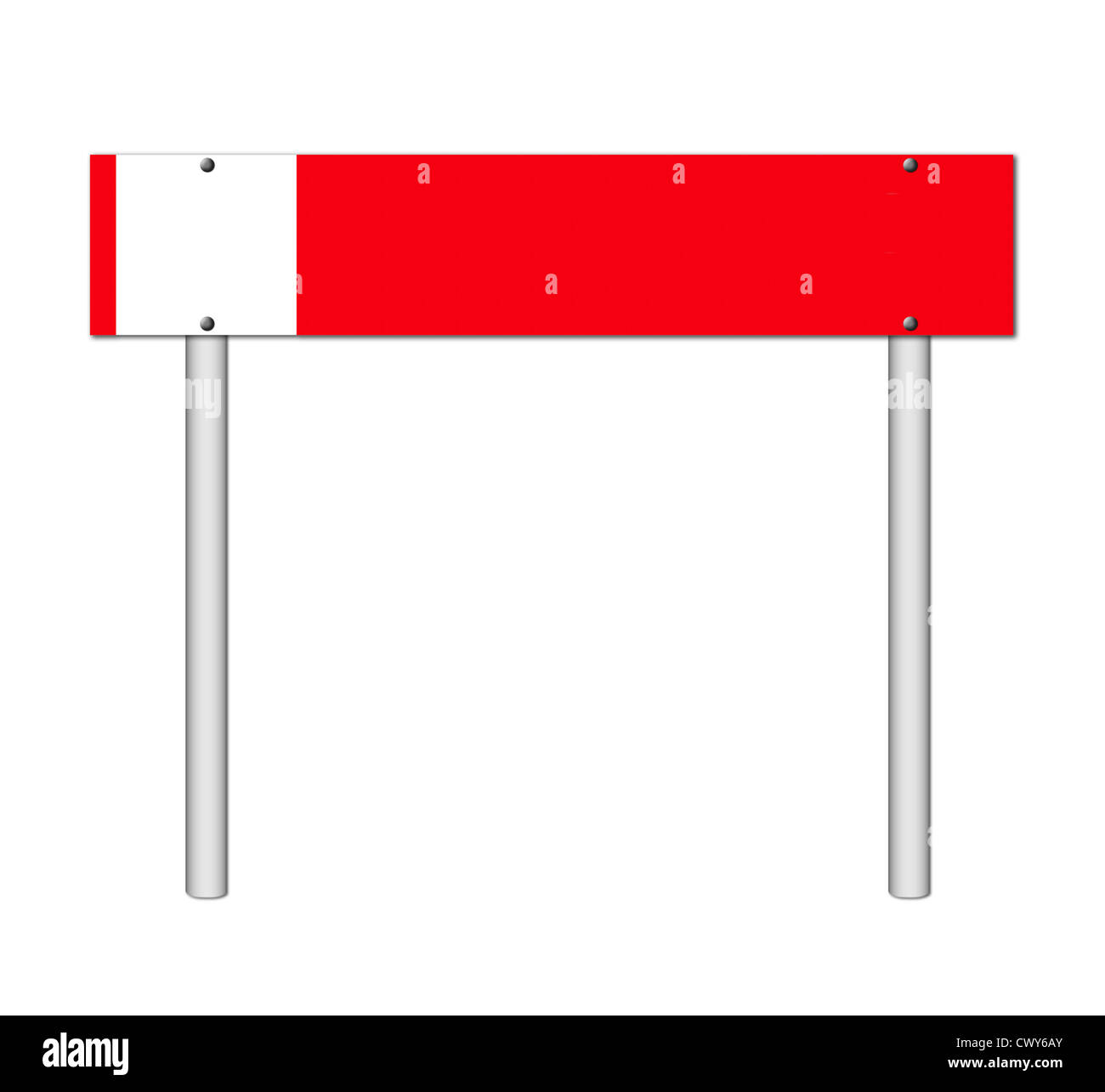 red sign on white background Stock Photo - Alamy