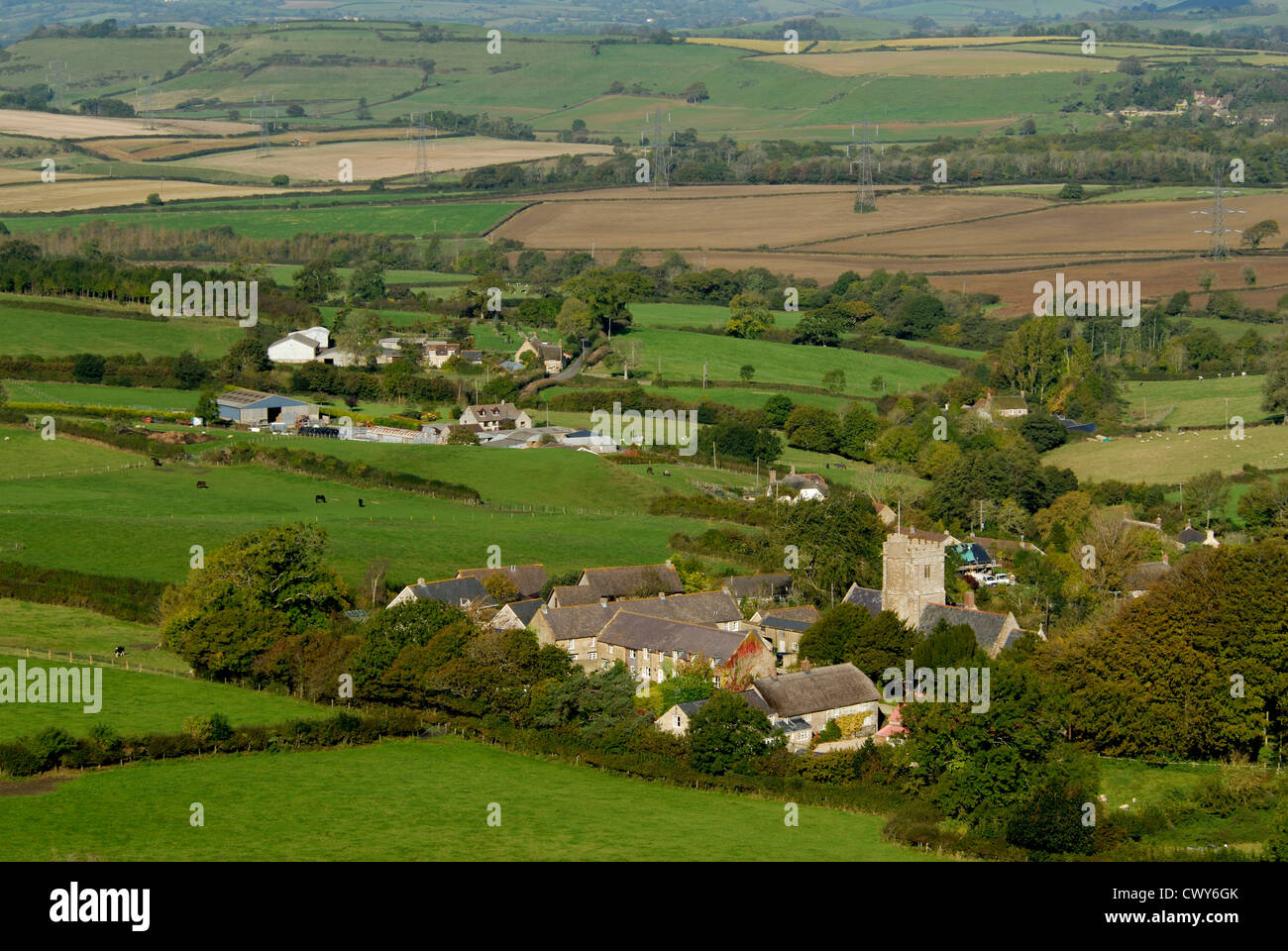 A rural village in Dorset UK Stock Photo