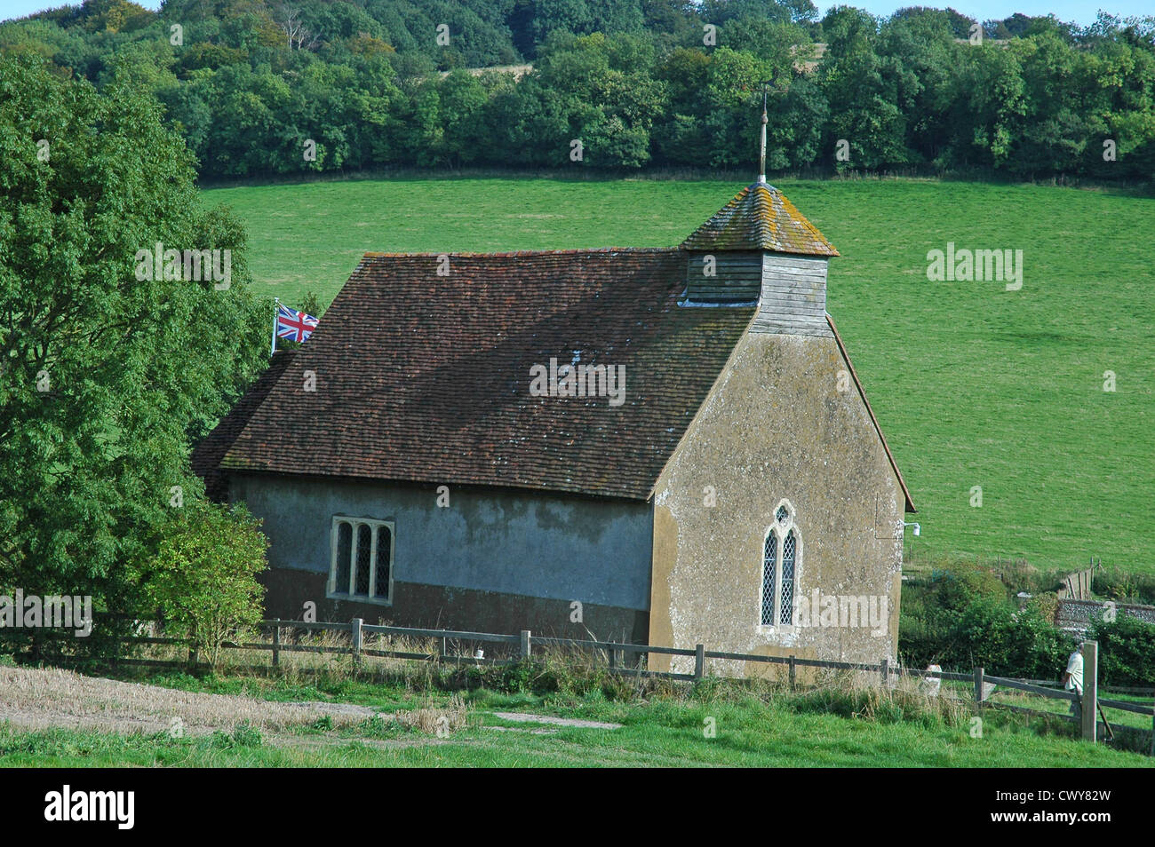 Church of St. Mary The Virgin Upwaltham. From the North. Stock Photo