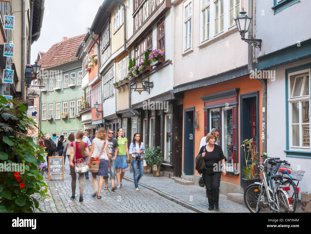 Merchants Bridge Erfurt Thuringia Germany Stock Photo Alamy