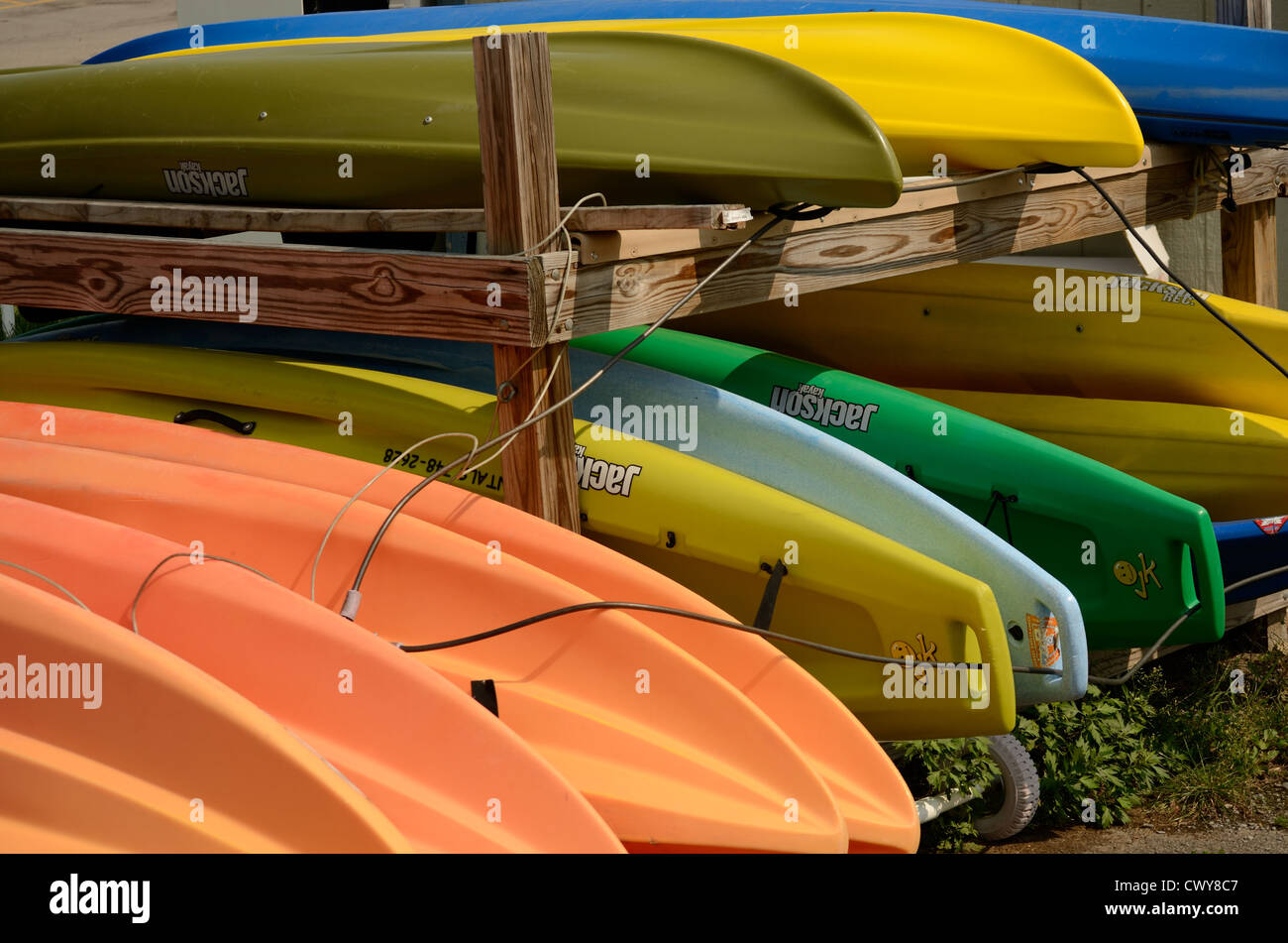 Canoe and Kayak rental on Erie Canal Stock Photo Alamy