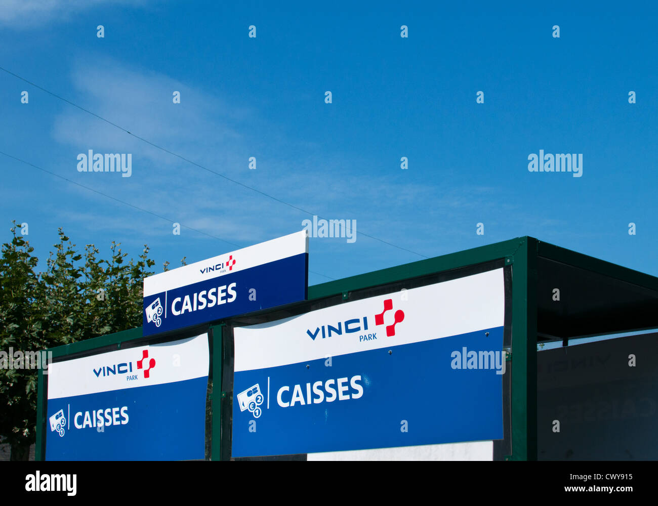 French parking Caisse. Stock Photo