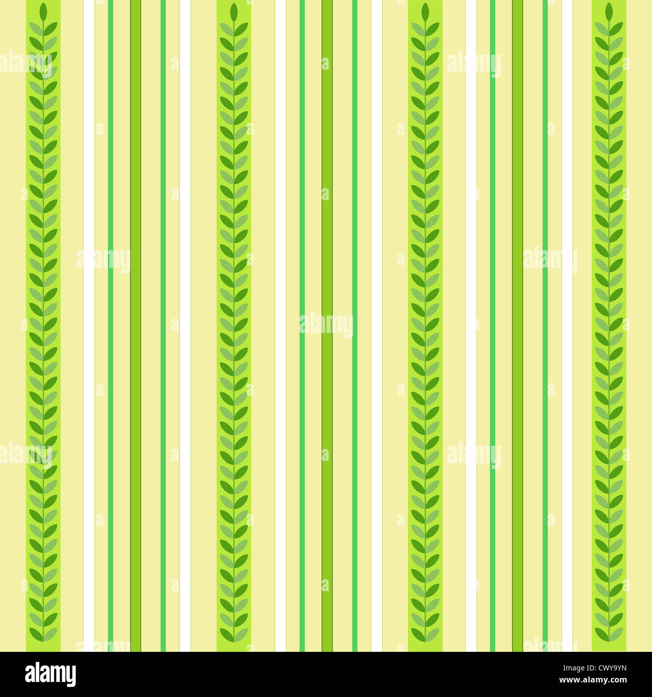 Green leaves stripes pattern Stock Photo
