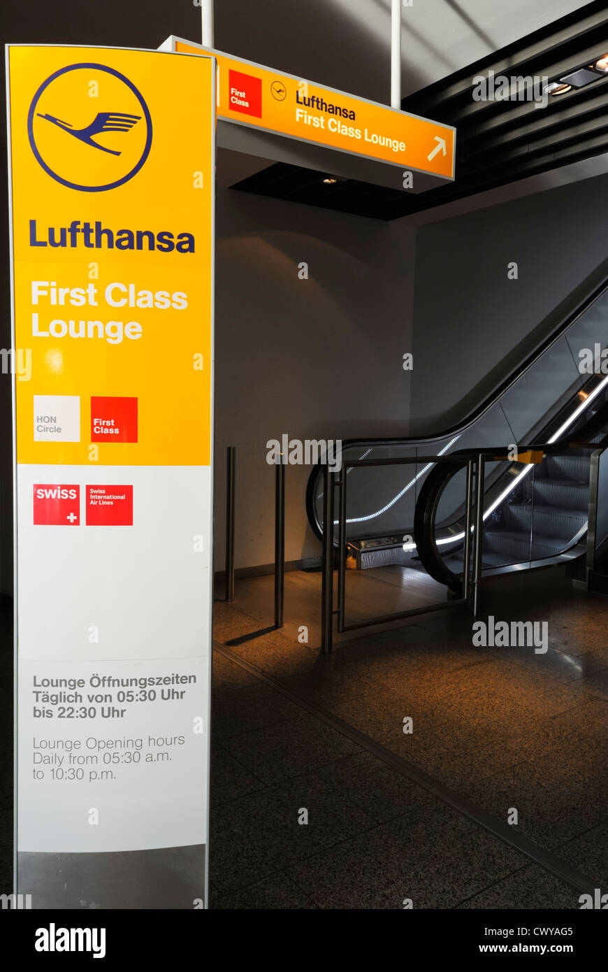 Entrance to the Lufthansa First Class Lounge in Terminal B, Frankfurt