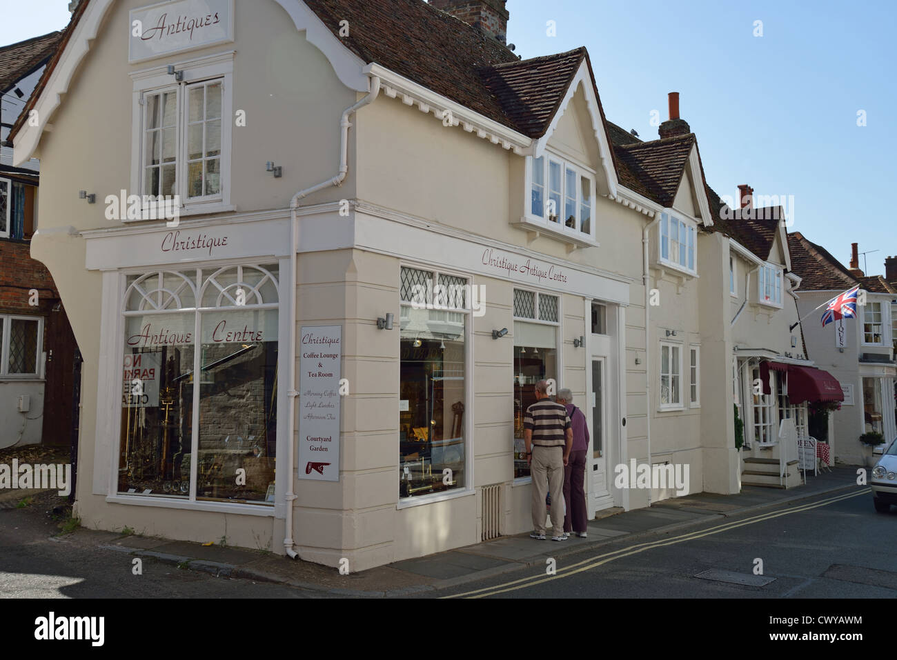 Antique shops on West Street, Dorking, Surrey, England, United Kingdom Stock Photo Alamy