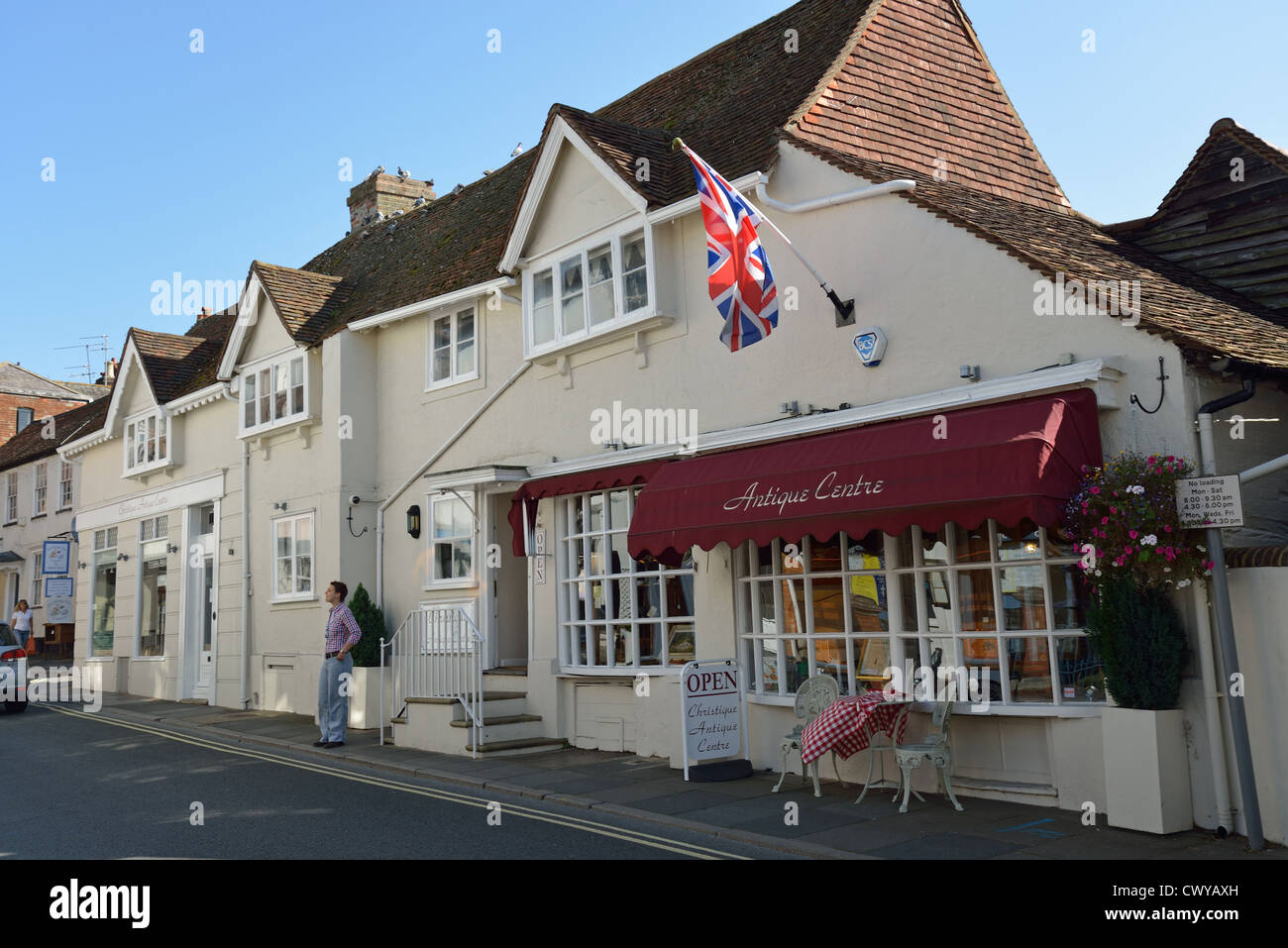 Antique shops on West Street, Dorking, Surrey, England, United Kingdom