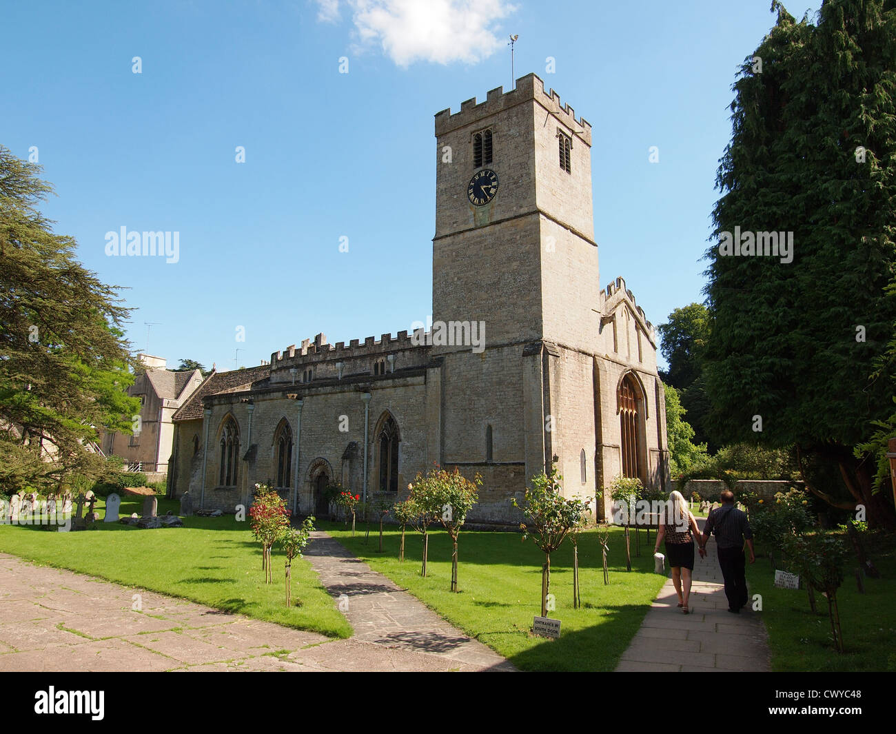 St Mary's Church, Bibury, Gloucestershire Stock Photo