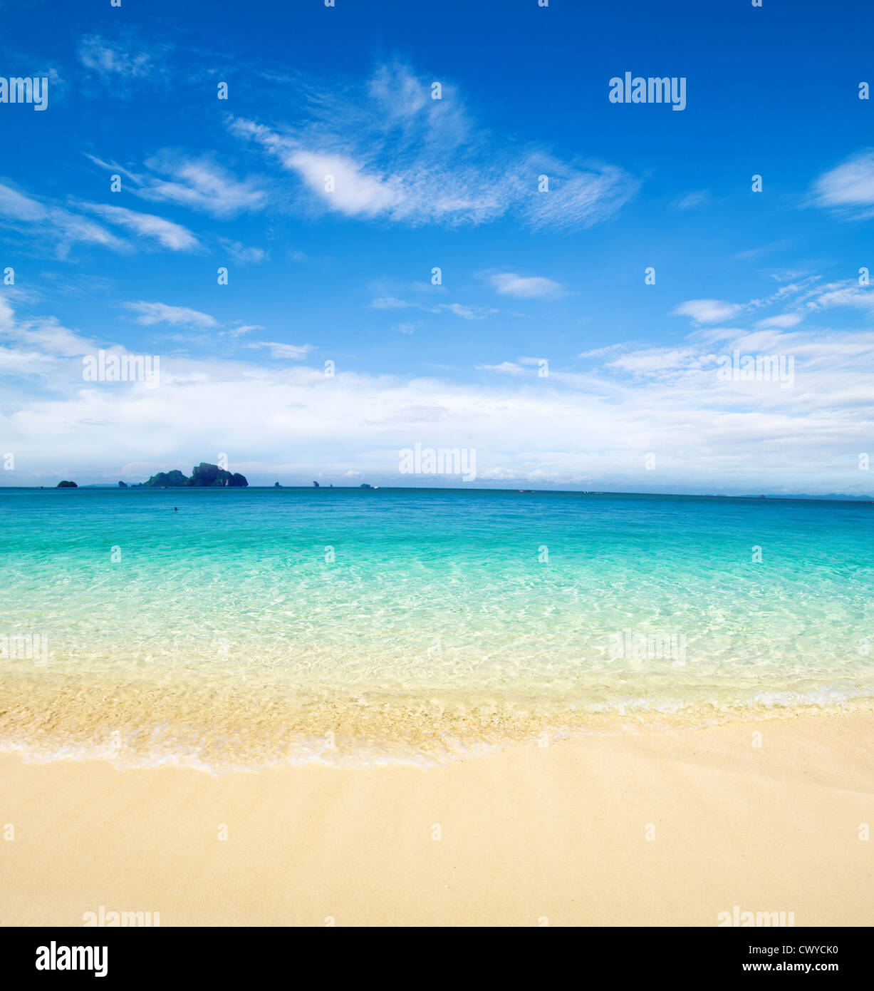 beautiful beach and tropical sea Stock Photo - Alamy