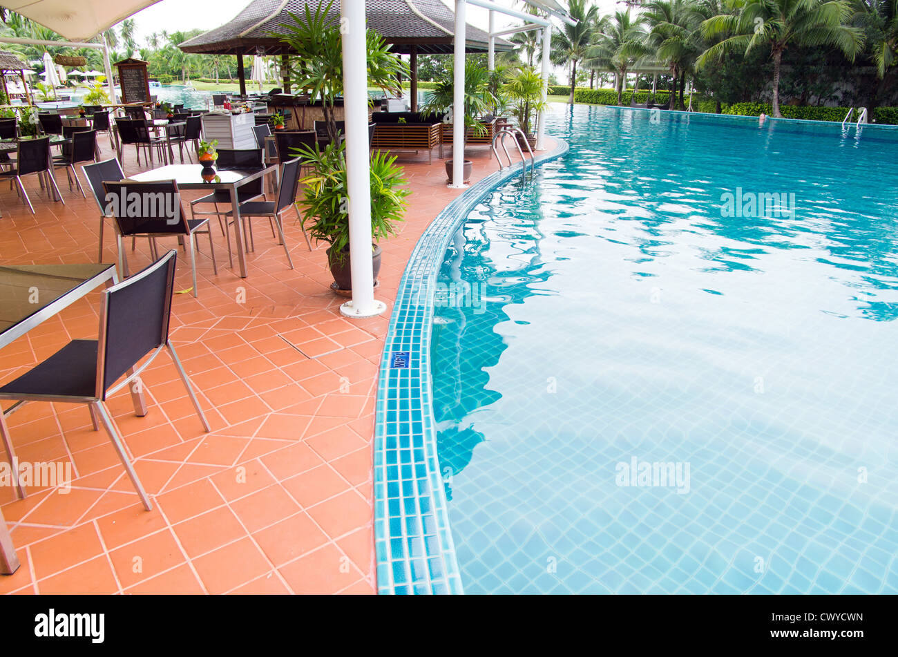 Tropical swimming pool in thailand Stock Photo - Alamy