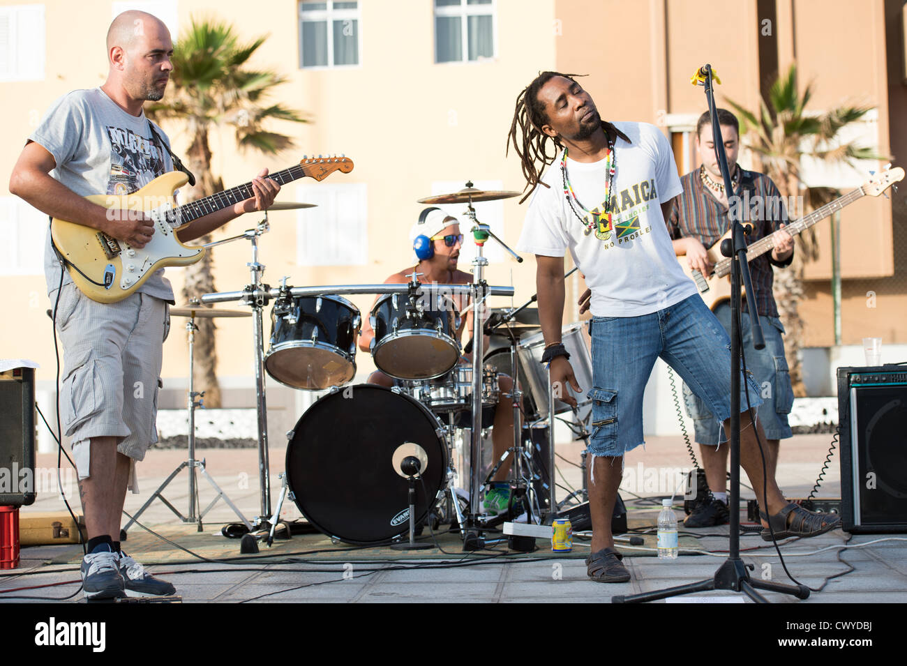 Las Palmas, Spain-September 8, 2012: Reggae band Riseland, from
