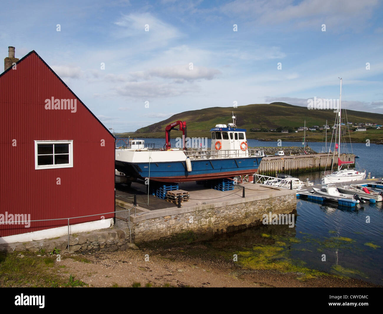 Harbour, Voe, Mainland, Shetland Stock Photo Alamy