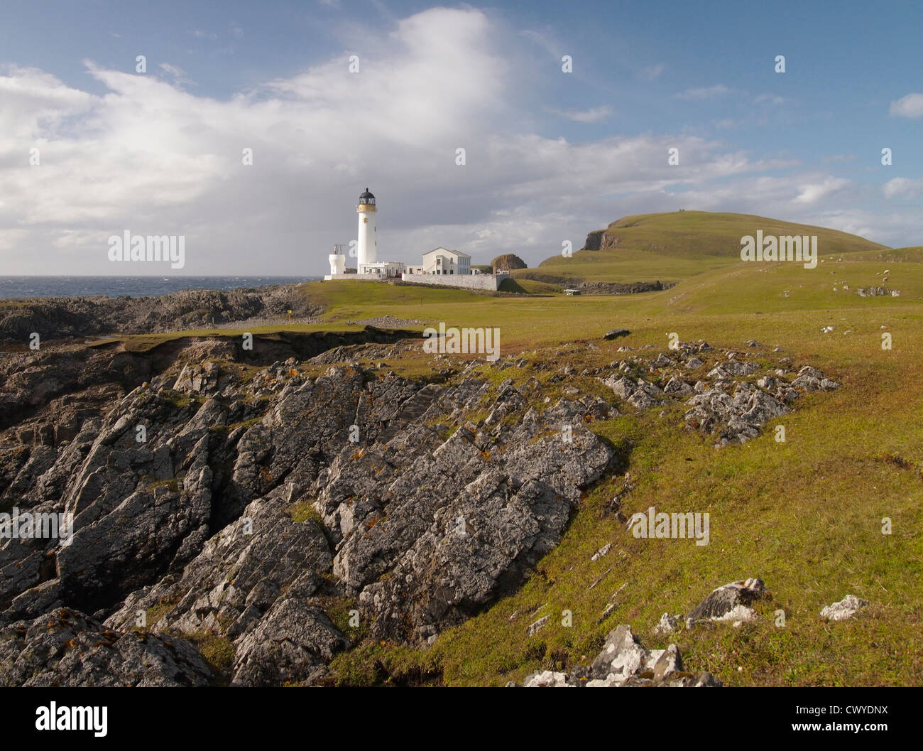 South lighthouse, Fair Isle, Scotland Stock Photo