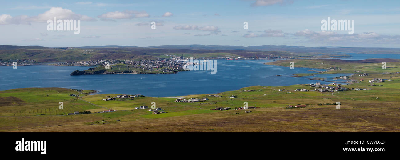 Lerwick from Bressay, Shetland Stock Photo