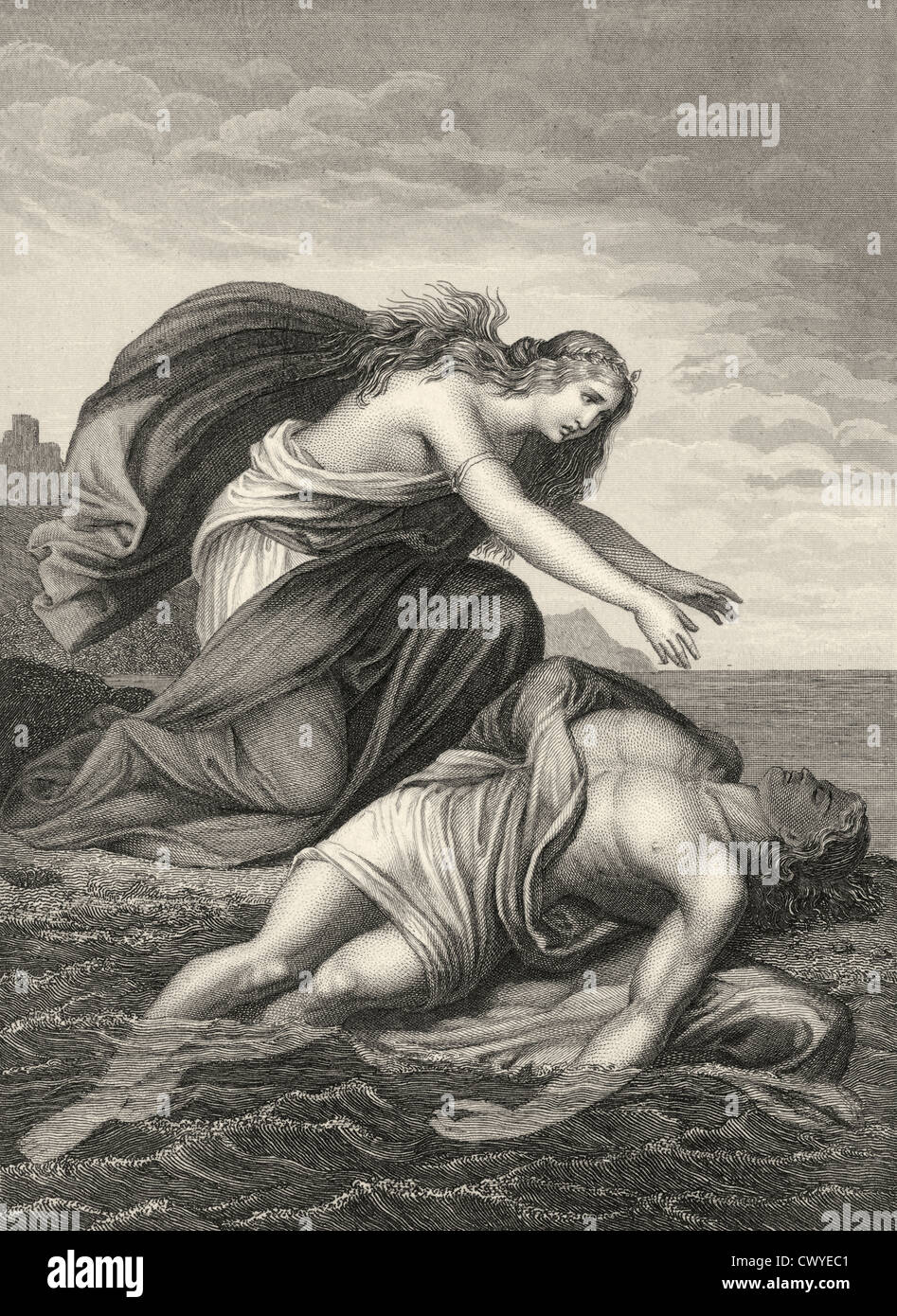 Hero And Leander Scene From The Greek Mythology Scene From A Ballad By Johann Christoph Friedrich Von Schiller Stock Photo Alamy