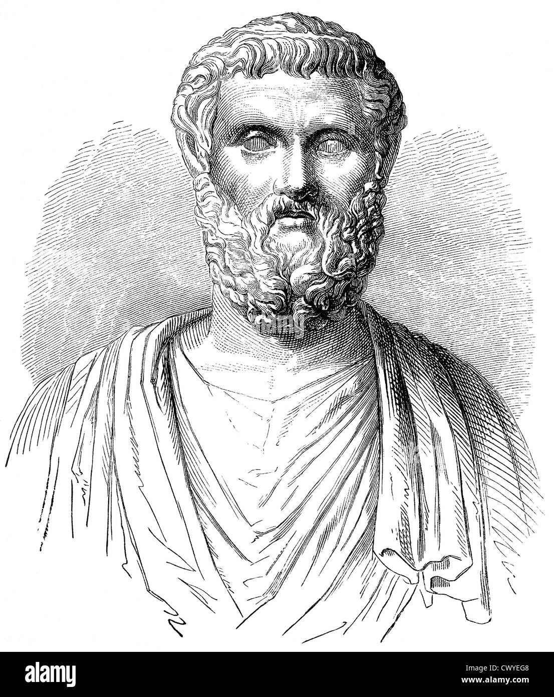 Solon, circa 640 to 560 BC, ancient Greek philosopher, poet and Athenian statesman, Pre-Socratic philosopher Stock Photo